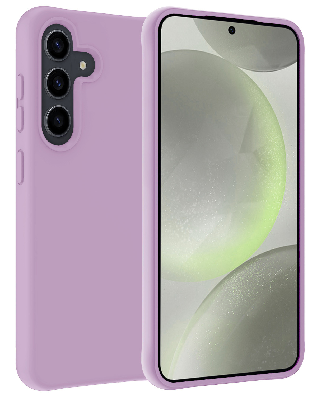 BASEY. Hoes Geschikt voor Samsung S24 Plus Hoesje Siliconen Back Cover Case - Hoesje Geschikt voor Samsung Galaxy S24 Plus Hoes Cover Hoesje - Lila