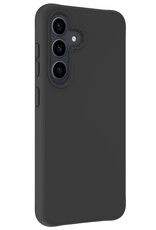 BASEY. Hoes Geschikt voor Samsung S24 Hoesje Siliconen Back Cover Case Met Screenprotector - Hoesje Geschikt voor Samsung Galaxy S24 Hoes Cover Hoesje - Zwart