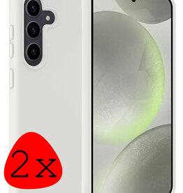 BASEY. BASEY. Samsung Galaxy S24 Hoesje Siliconen - Wit - 2 PACK