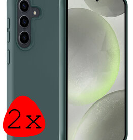BASEY. BASEY. Samsung Galaxy S24 Hoesje Siliconen - Donkergroen - 2 PACK