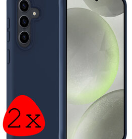 BASEY. BASEY. Samsung Galaxy S24 Hoesje Siliconen - Donkerblauw - 2 PACK