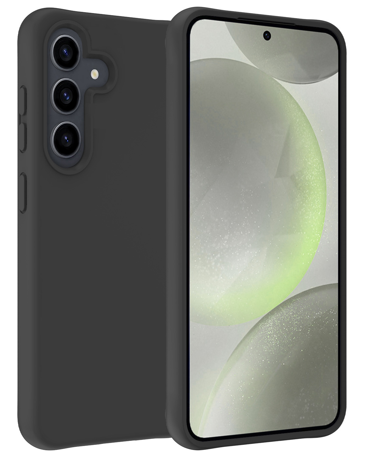 BASEY. Hoes Geschikt voor Samsung S24 Hoesje Siliconen Back Cover Case - Hoesje Geschikt voor Samsung Galaxy S24 Hoes Cover Hoesje - Zwart