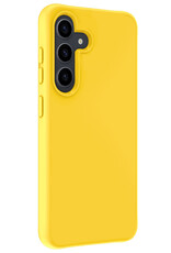 BASEY. Hoes Geschikt voor Samsung S24 Hoesje Siliconen Back Cover Case - Hoesje Geschikt voor Samsung Galaxy S24 Hoes Cover Hoesje - Geel