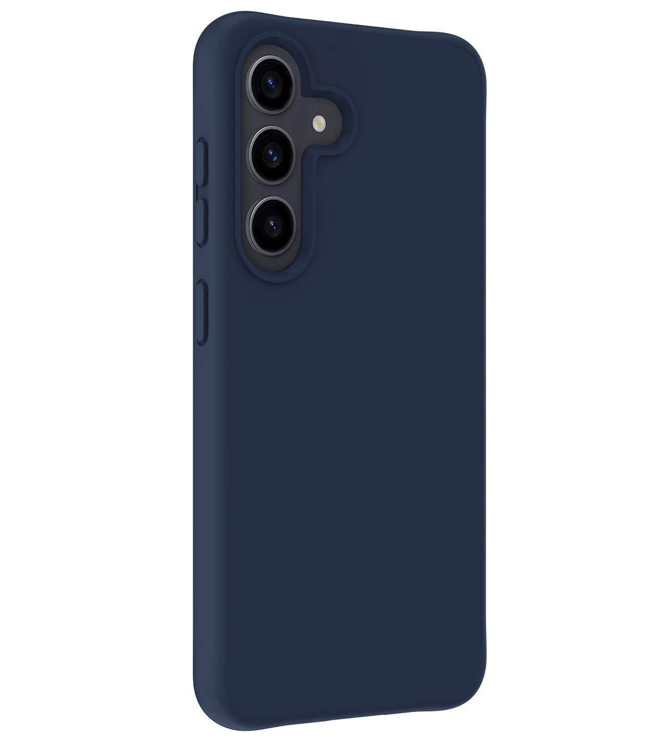 BASEY. Hoes Geschikt voor Samsung S24 Hoesje Siliconen Back Cover Case - Hoesje Geschikt voor Samsung Galaxy S24 Hoes Cover Hoesje - Donkerblauw