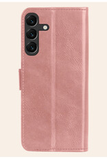 Nomfy Hoesje Geschikt voor Samsung S24 Hoes Bookcase Flipcase Book Cover Met Screenprotector - Hoes Geschikt voor Samsung Galaxy S24 Hoesje Book Case - Rosé goud