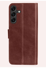 NoXx Hoes Geschikt voor Samsung S24 Hoesje Book Case Hoes Flip Cover Wallet Bookcase Met 2x Screenprotector - Bruin