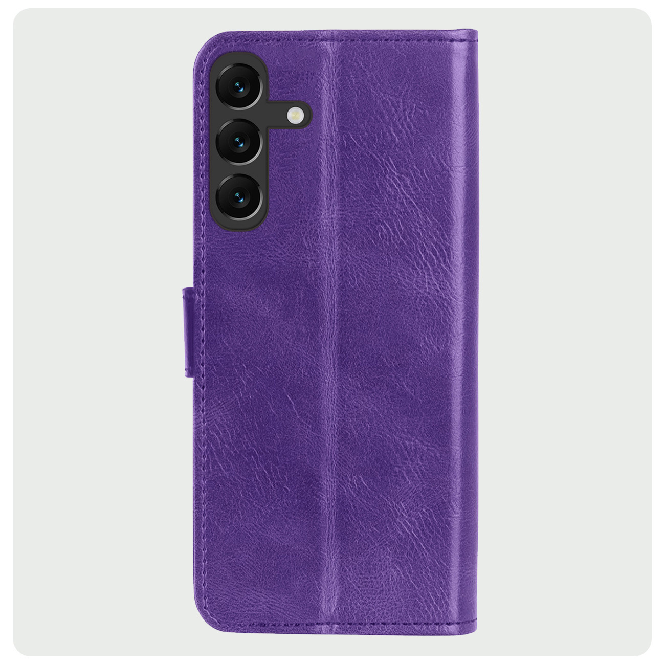 BASEY. Hoes Geschikt voor Samsung S24 Plus Hoesje Bookcase Hoes Flip Case Book Cover Met Screenprotector - Hoesje Geschikt voor Samsung Galaxy S24 Plus Hoes Book Case Hoesje - Paars