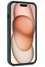 Nomfy Hoesje Geschikt voor iPhone 15 Pro Hoesje Siliconen Cover Case - Hoes Geschikt voor iPhone 15 Pro Hoes Back Case - Donkergroen