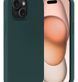 Nomfy Nomfy iPhone 15 Plus Hoesje Siliconen - Donkergroen
