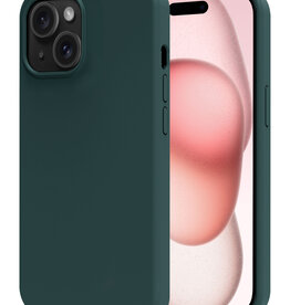 NoXx NoXx iPhone 15 Plus Hoesje Siliconen - Donkergroen