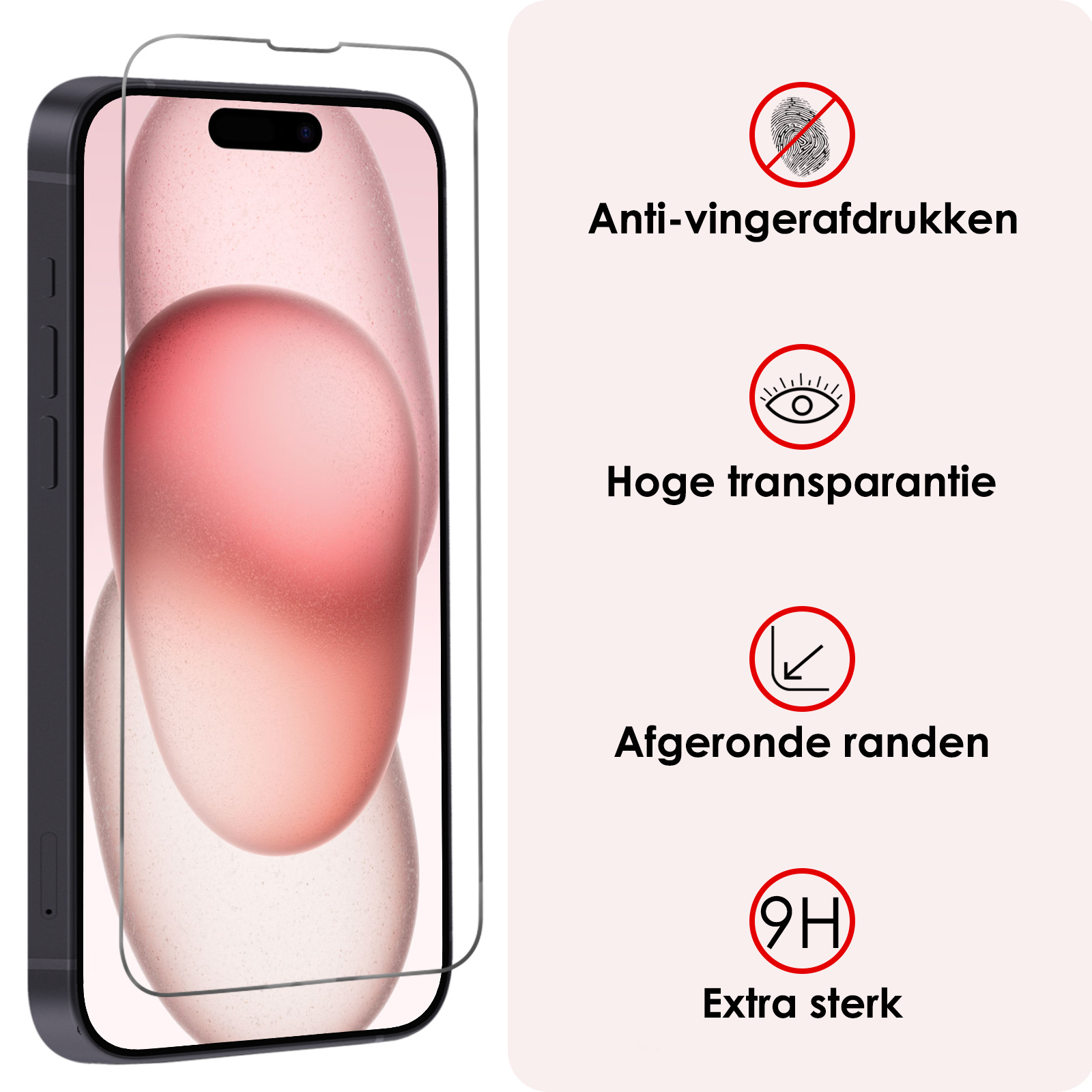 NoXx Hoes Geschikt voor iPhone 15 Pro Hoesje Cover Siliconen Back Case Hoes Met 2x Screenprotector - Donkergroen