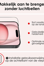 NoXx Hoes Geschikt voor iPhone 15 Pro Hoesje Cover Siliconen Back Case Hoes Met 2x Screenprotector - Donkergroen