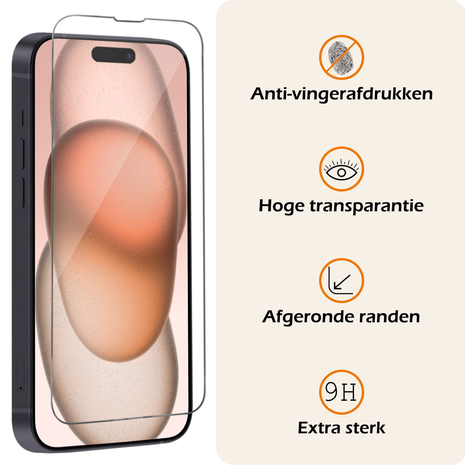 Nomfy Hoesje Geschikt voor iPhone 15 Hoesje Siliconen Cover Case Met 2x Screenprotector - Hoes Geschikt voor iPhone 15 Hoes Back Case - Donkergroen