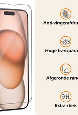 Nomfy Hoesje Geschikt voor iPhone 15 Pro Hoesje Siliconen Cover Case Met Screenprotector - Hoes Geschikt voor iPhone 15 Pro Hoes Back Case - Donkergroen