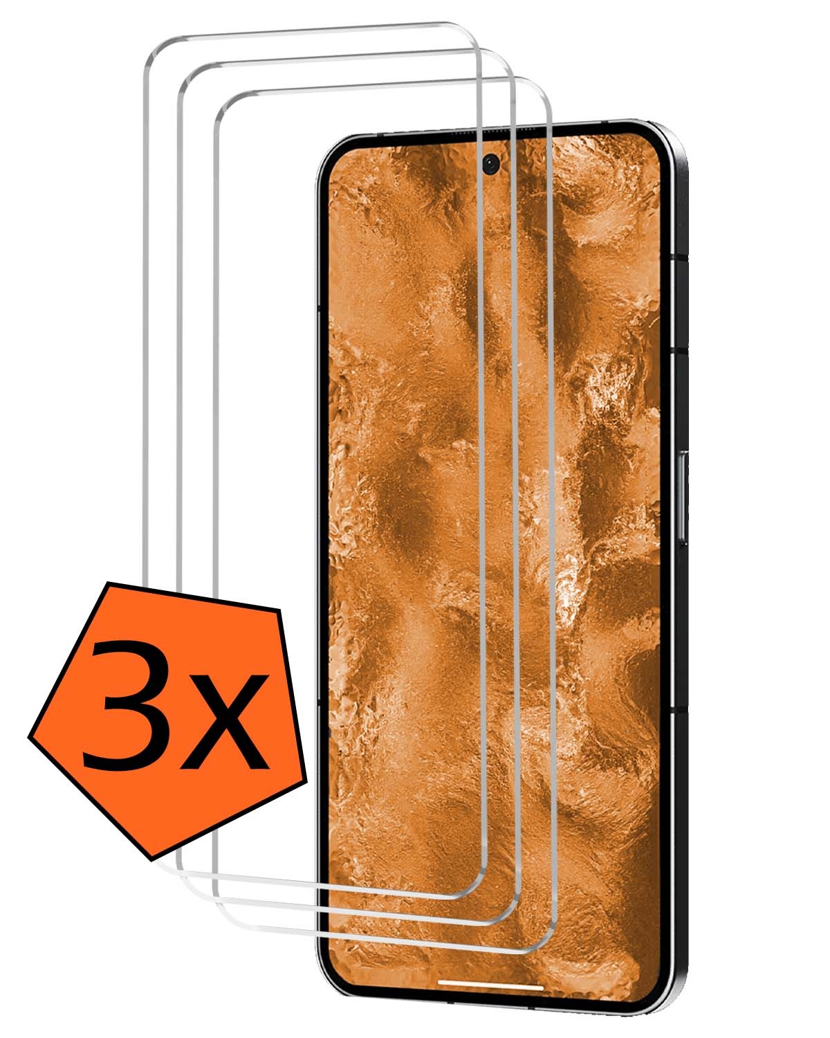 Nomfy Screenprotector Geschikt voor Nothing Phone (2) Screenprotector Bescherm Glas Tempered Glass - Screenprotector Geschikt voor Nothing Phone (2) Screen Protector - 3 PACK