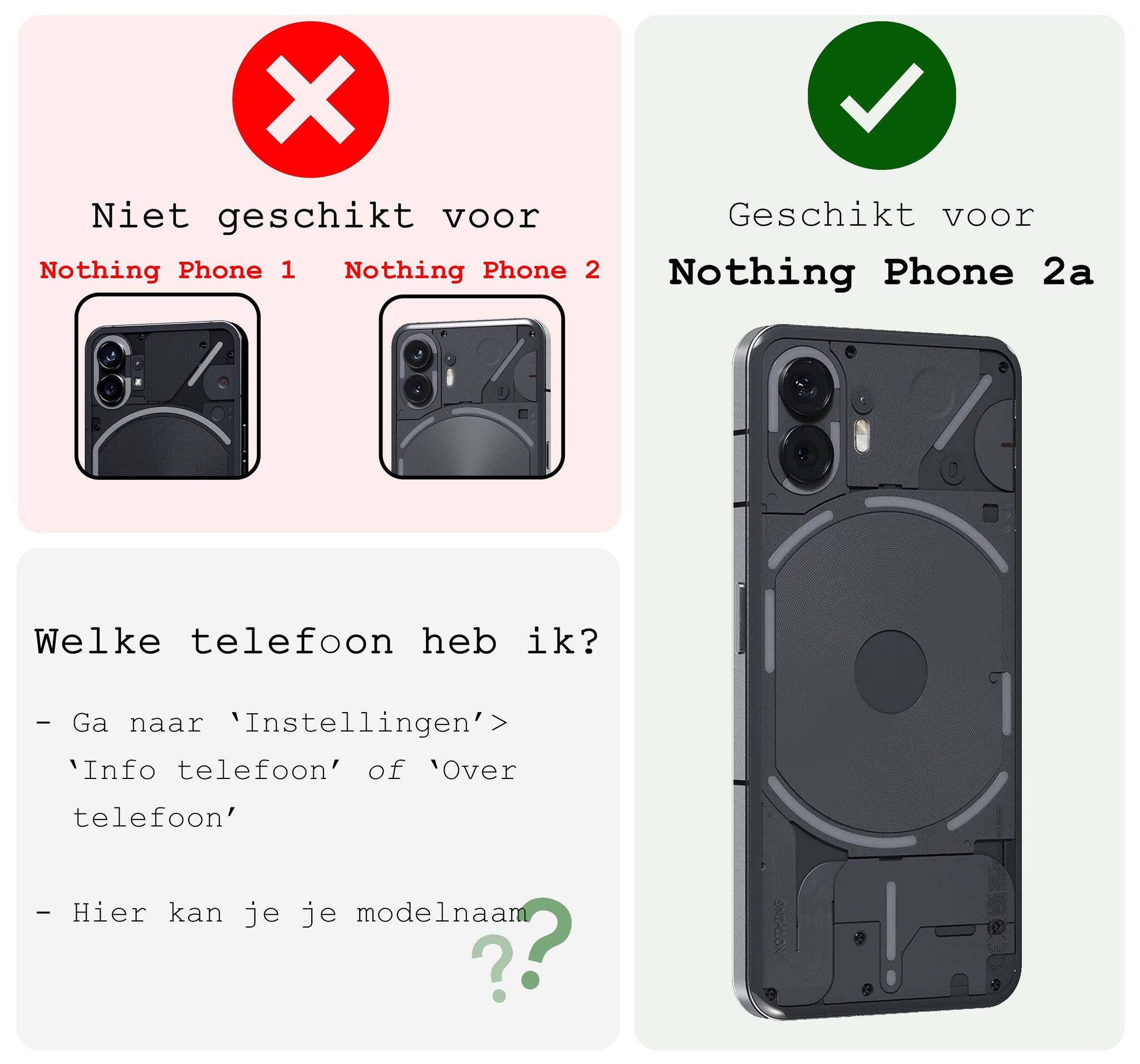 BASEY. Screenprotector Geschikt voor Nothing Phone (2a) Screenprotector Tempered Glass - Screenprotector Geschikt voor Nothing Phone (2a) Beschermglas Screen Protector Glas
