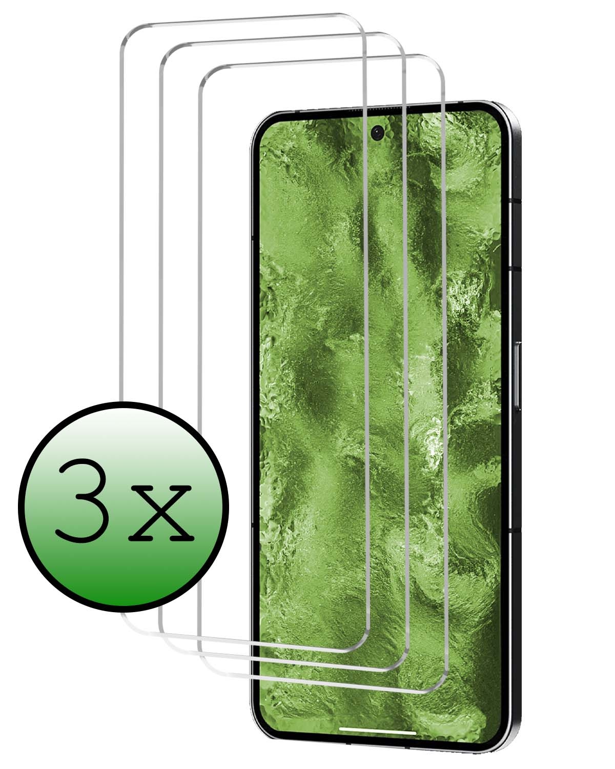 BASEY. Screenprotector Geschikt voor Nothing Phone (2a) Screenprotector Tempered Glass - Screenprotector Geschikt voor Nothing Phone (2a) Beschermglas Screen Protector Glas - 3 Stuks