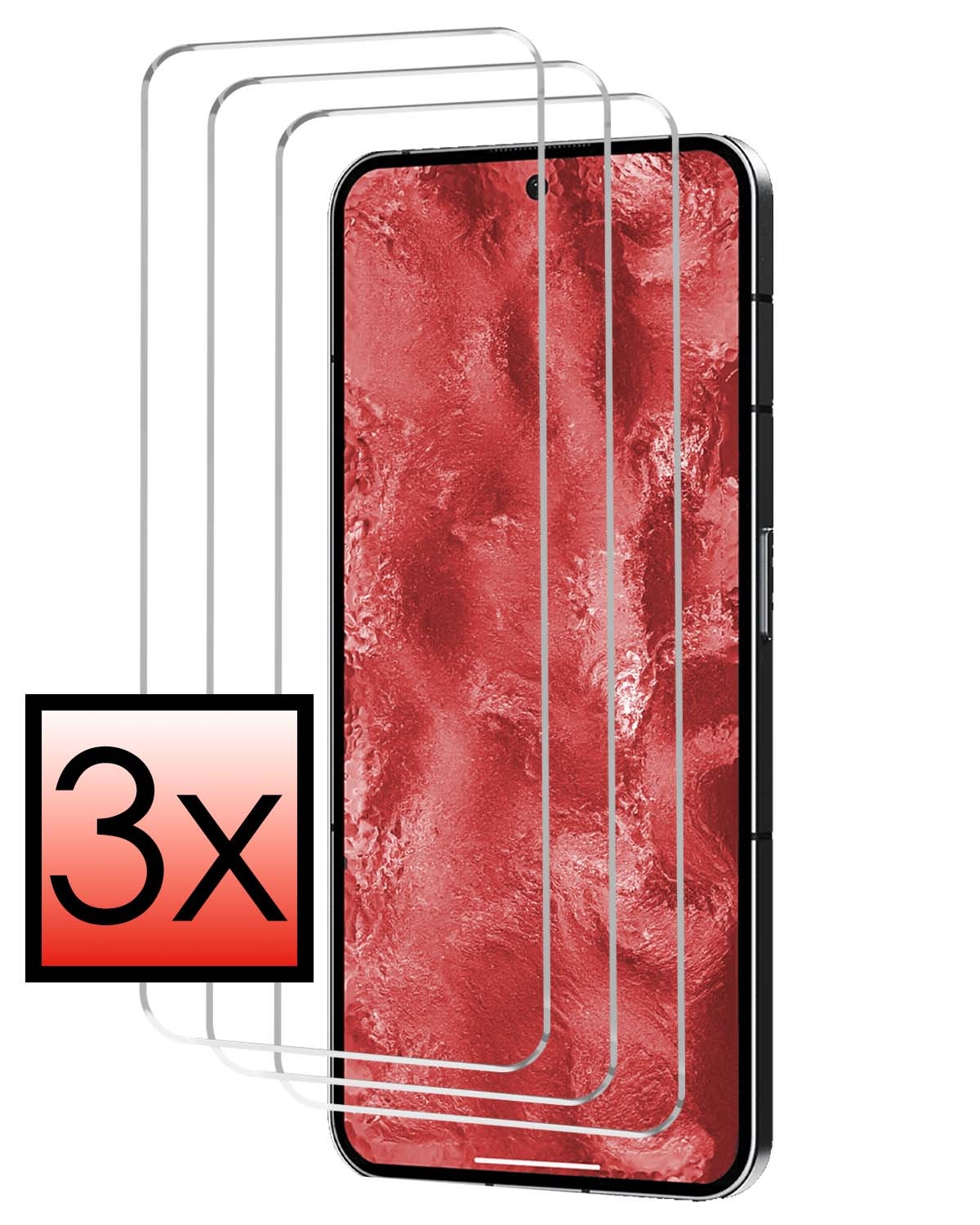 NoXx Screenprotector Geschikt voor Nothing Phone (2a) Screenprotector Tempered Glass Gehard Glas Beschermglas - 3x