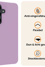Nomfy Hoesje Geschikt voor Samsung S23 FE Hoesje Siliconen Cover Case Met Screenprotector - Hoes Geschikt voor Samsung Galaxy S23 FE Hoes Back Case - Lila