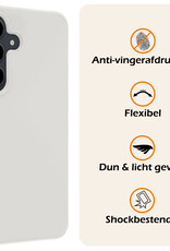 Nomfy Hoesje Geschikt voor Samsung S23 FE Hoesje Siliconen Cover Case - Hoes Geschikt voor Samsung Galaxy S23 FE Hoes Back Case - 2-PACK - Wit