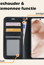 Nomfy Hoesje Geschikt voor Samsung A55 Hoes Bookcase Flipcase Book Cover - Hoes Geschikt voor Samsung Galaxy A55 Hoesje Book Case - Zwart