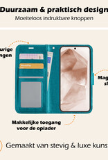 Nomfy Hoesje Geschikt voor Samsung A55 Hoes Bookcase Flipcase Book Cover - Hoes Geschikt voor Samsung Galaxy A55 Hoesje Book Case - Turquoise