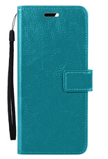 Nomfy Hoesje Geschikt voor Samsung A55 Hoes Bookcase Flipcase Book Cover - Hoes Geschikt voor Samsung Galaxy A55 Hoesje Book Case - Turquoise