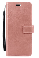 Nomfy Hoesje Geschikt voor Samsung A55 Hoes Bookcase Flipcase Book Cover - Hoes Geschikt voor Samsung Galaxy A55 Hoesje Book Case - Rosé goud