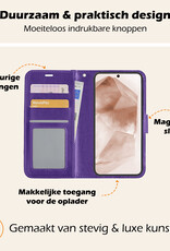 Nomfy Hoesje Geschikt voor Samsung A55 Hoes Bookcase Flipcase Book Cover - Hoes Geschikt voor Samsung Galaxy A55 Hoesje Book Case - Paars
