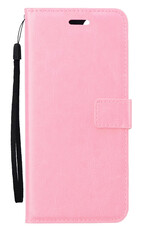 Nomfy Hoesje Geschikt voor Samsung A55 Hoes Bookcase Flipcase Book Cover - Hoes Geschikt voor Samsung Galaxy A55 Hoesje Book Case - Lichtroze