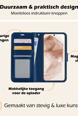 Nomfy Hoesje Geschikt voor Samsung A55 Hoes Bookcase Flipcase Book Cover - Hoes Geschikt voor Samsung Galaxy A55 Hoesje Book Case - Donkerblauw