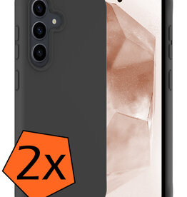 Nomfy Nomfy Samsung Galaxy A55 Hoesje Siliconen - Zwart - 2 PACK