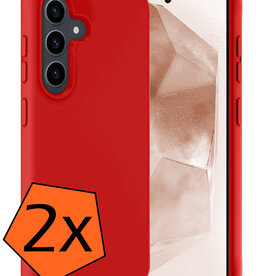 Nomfy Nomfy Samsung Galaxy A55 Hoesje Siliconen - Rood - 2 PACK