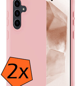 Nomfy Nomfy Samsung Galaxy A55 Hoesje Siliconen - Lichtroze - 2 PACK