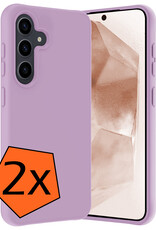 Nomfy Hoesje Geschikt voor Samsung A55 Hoesje Siliconen Cover Case - Hoes Geschikt voor Samsung Galaxy A55 Hoes Back Case - 2-PACK - Lila