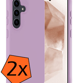 Nomfy Nomfy Samsung Galaxy A55 Hoesje Siliconen - Lila - 2 PACK