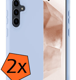 Nomfy Nomfy Samsung Galaxy A55 Hoesje Siliconen - Lichtblauw - 2 PACK