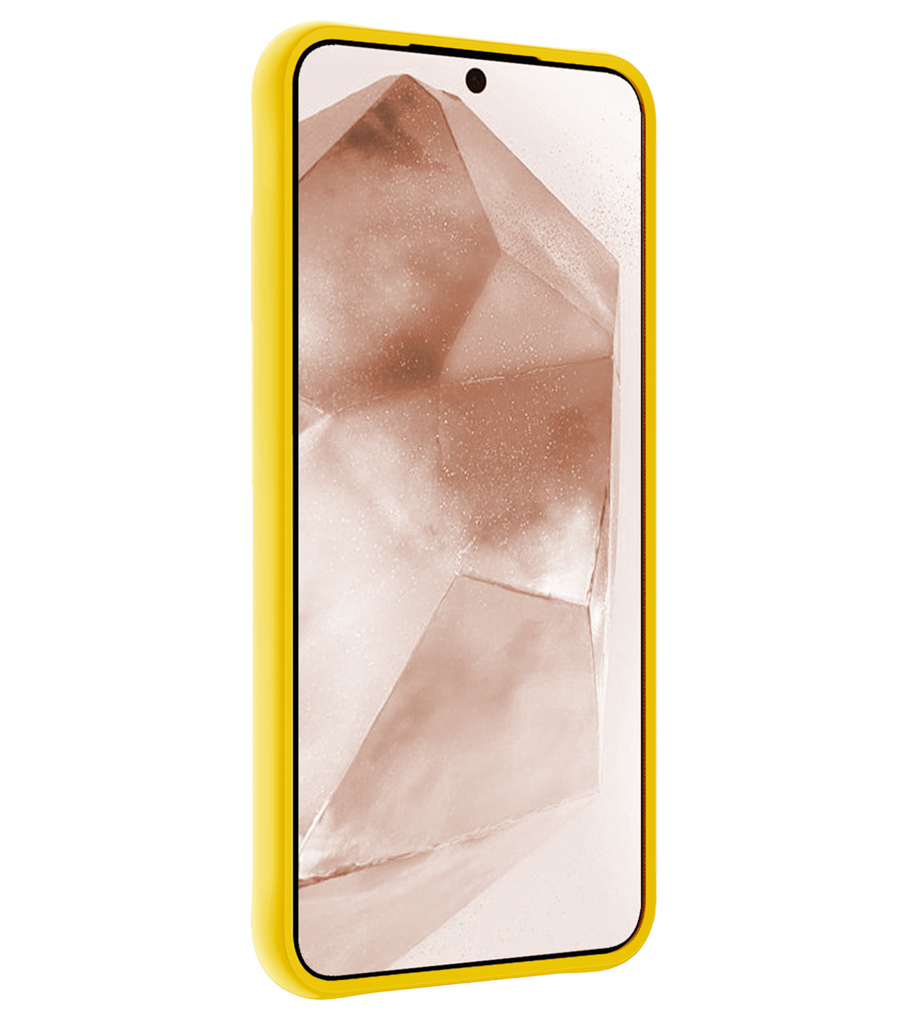 Nomfy Hoesje Geschikt voor Samsung A55 Hoesje Siliconen Cover Case - Hoes Geschikt voor Samsung Galaxy A55 Hoes Back Case - 2-PACK - Geel