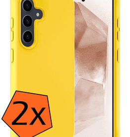 Nomfy Nomfy Samsung Galaxy A55 Hoesje Siliconen - Geel - 2 PACK