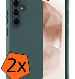 Nomfy Nomfy Samsung Galaxy A55 Hoesje Siliconen - Donkergroen - 2 PACK