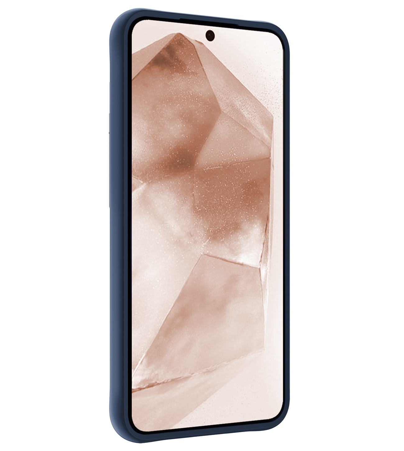 Nomfy Hoesje Geschikt voor Samsung A55 Hoesje Siliconen Cover Case - Hoes Geschikt voor Samsung Galaxy A55 Hoes Back Case - 2-PACK - Donkerblauw