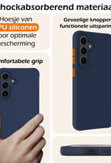 Nomfy Hoesje Geschikt voor Samsung A55 Hoesje Siliconen Cover Case - Hoes Geschikt voor Samsung Galaxy A55 Hoes Back Case - 2-PACK - Donkerblauw