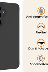 Nomfy Hoesje Geschikt voor Samsung A55 Hoesje Siliconen Cover Case - Hoes Geschikt voor Samsung Galaxy A55 Hoes Back Case - Zwart