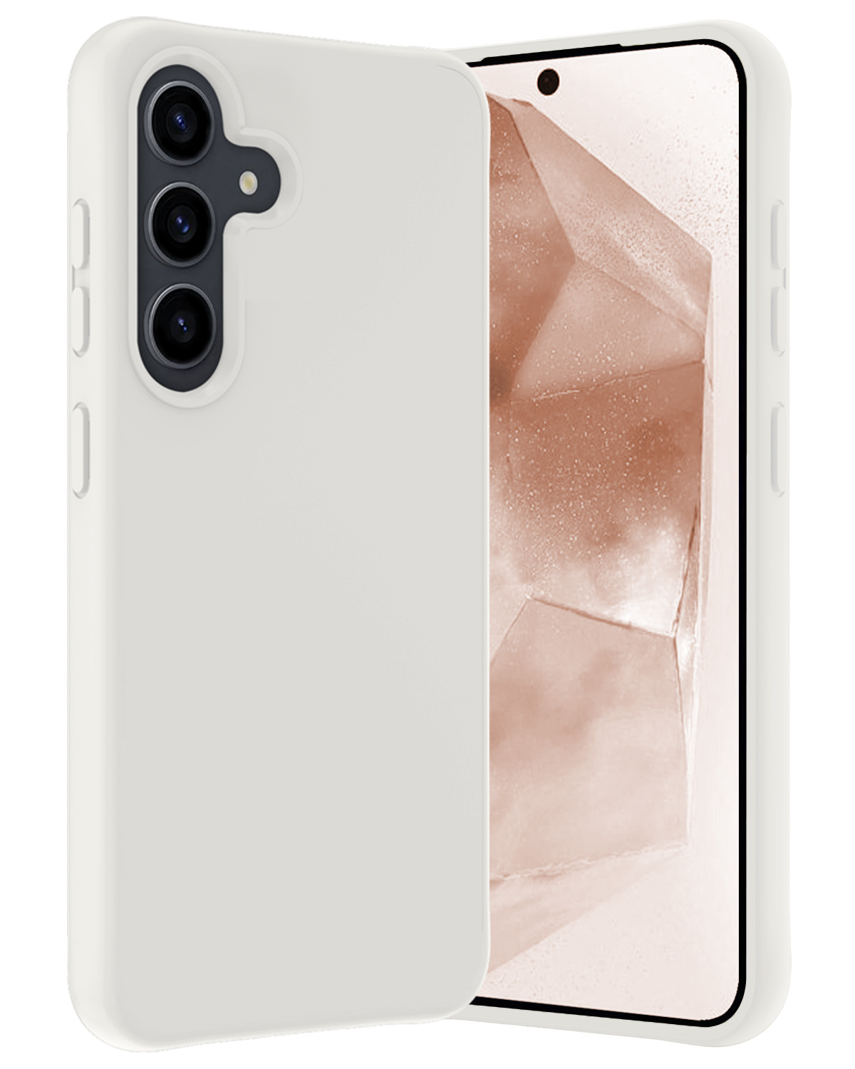 Nomfy Hoesje Geschikt voor Samsung A55 Hoesje Siliconen Cover Case - Hoes Geschikt voor Samsung Galaxy A55 Hoes Back Case - Wit