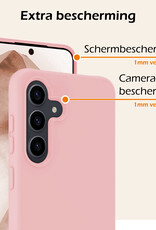 Nomfy Hoesje Geschikt voor Samsung A55 Hoesje Siliconen Cover Case - Hoes Geschikt voor Samsung Galaxy A55 Hoes Back Case - Lichtroze