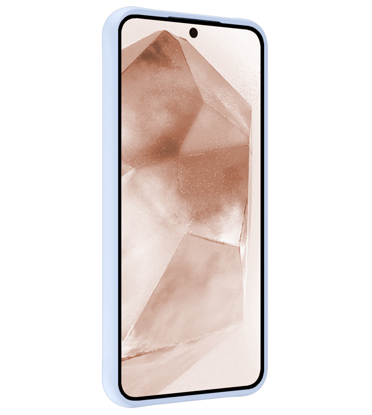 Nomfy Hoesje Geschikt voor Samsung A55 Hoesje Siliconen Cover Case - Hoes Geschikt voor Samsung Galaxy A55 Hoes Back Case - Lichtblauw