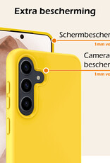 Nomfy Hoesje Geschikt voor Samsung A55 Hoesje Siliconen Cover Case - Hoes Geschikt voor Samsung Galaxy A55 Hoes Back Case - Geel