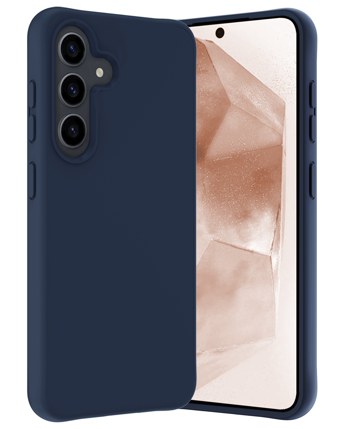 Nomfy Hoesje Geschikt voor Samsung A55 Hoesje Siliconen Cover Case - Hoes Geschikt voor Samsung Galaxy A55 Hoes Back Case - Donkerblauw