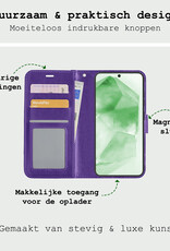 BASEY. Hoes Geschikt voor Samsung A55 Hoesje Bookcase Hoes Flip Case Book Cover - Hoesje Geschikt voor Samsung Galaxy A55 Hoes Book Case Hoesje - Paars