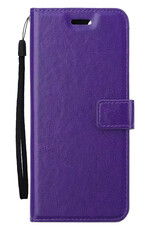 BASEY. Hoes Geschikt voor Samsung A55 Hoesje Bookcase Hoes Flip Case Book Cover - Hoesje Geschikt voor Samsung Galaxy A55 Hoes Book Case Hoesje - Paars